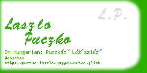 laszlo puczko business card